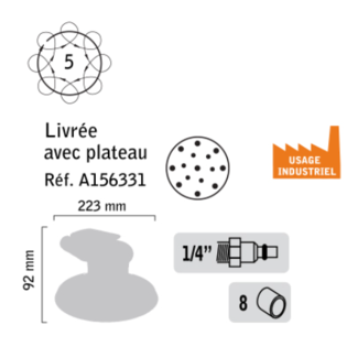 Ponceuse orbitale pneumatique, modèle gp4642